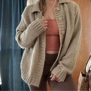 Cozy oversized knit cardigan